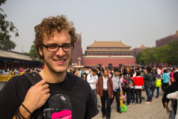 Phillip Sarnoff has queued only 10 minutes for a ticket to the Forbidden City, Beijing,  China.
